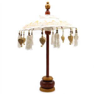 Dekoracyjna parasolka Bali – Płótno – Złote zdobienia – 40 cm