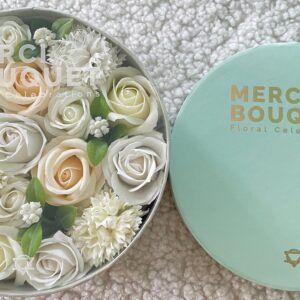 Pudełko okrągłe – Błogosławieństwo Ślubne – Biel i Kość Słoniowa