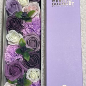 Pudełko długie – Lawendowa Róża i Goździk