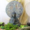 Zestaw Feng Shui Budda – Mandala kwiatowa – Niebieski (2 wzory)