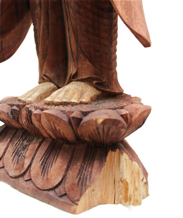 Ręcznie rzeźbiona figura Buddy – 100 cm Powitanie - obrazek 4