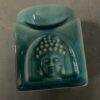 Kwadratowy Kominek Buddha – Miękka Turkusowa