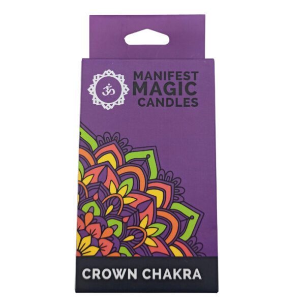 Świece Manifestacji Magii (zestaw 12) - Fioletowe - Czakra Korony - obrazek 2