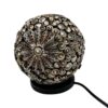 Boho Lampa z Muszelek Morskich – Czekoladowa Skręcona Kula – 15 cm - obrazek 2