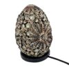 Boho Lampa z Muszelek Morskich – Czekoladowy Skręcony Owal – 15 cm - obrazek 2