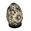 Boho Lampa z Muszelek Morskich – Czekoladowy Skręcony Owal – 15 cm - obrazek 3