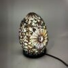 Boho Lampa z Muszelek Morskich – Czekoladowy Skręcony Owal – 15 cm - obrazek 4