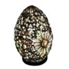 Boho Lampa z Muszelek Morskich – Czekoladowy Skręcony Owal – 20 cm - obrazek 2