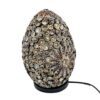 Boho Lampa z Muszelek Morskich – Czekoladowy Skręcony Owal – 20 cm - obrazek 3