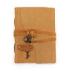 Skórzany Notes Olejowany Brązowy z Kluczem - 200 stron - 13x18 cm