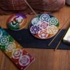 Podstawka na Kadzidła z Kamienia Mydlanego – Siedem Czakr 26x5 cm - obrazek 4