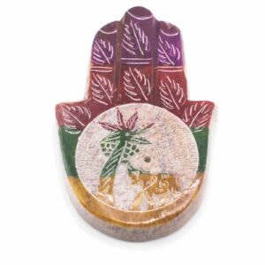 Podstawka na Kadzidła Hamsa 9x6 cm – Słoń i Dłoń