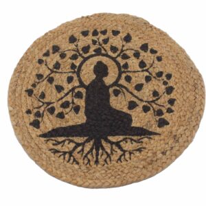 Naturalna Podkładka – Juta 30 cm – Wzór Drzewa Bodhi