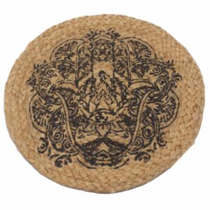Naturalna Podkładka – Juta – Wzór Hamsa