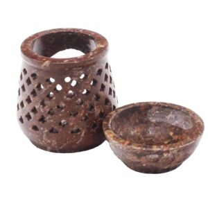 Mały kominek z kamienia mydlanego 8 cm – Klasyczny