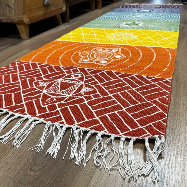 Dywanik do jogi 100% bawełna – 60x200 cm – 7 Czakr - obrazek 5