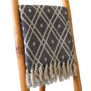 Koc Boho Comfort – 125x150 cm – Czarny i beżowy Regency