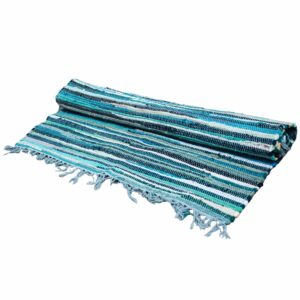 Mały dywanik z tkaniny – 50x90 cm – najwyższa jakość – Akwamaryna