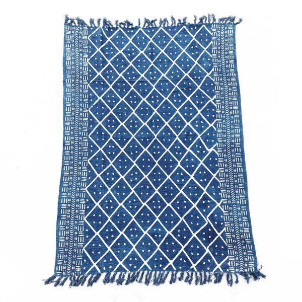 Ręcznie Wykonywany Indigo Pled – 170x120 cm – Północne Heerak - obrazek 2