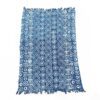 Ręcznie Wykonywany Indigo Pled – 170x120 cm – Pasy Desi - obrazek 2