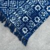 Ręcznie Wykonywany Indigo Pled – 170x120 cm – Pasy Desi - obrazek 3