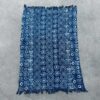 Ręcznie Wykonywany Indigo Pled – 170x120 cm – Pasy Desi - obrazek 4