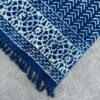 Ręcznie Wykonywany Indigo Pled – 170x120 cm – Proste Strzały - obrazek 3
