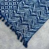 Ręcznie Wykonywany Indigo Pled – 170x120 cm – Fale Namoona - obrazek 3