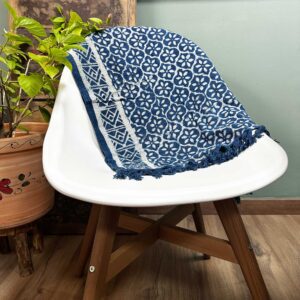 Ręcznie Wykonywany Indigo Bieżnik – 170x60 cm – Płytki Madjid