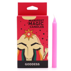 Świece Manifestacji Magii (zestaw 12) - Różowe - Bogini