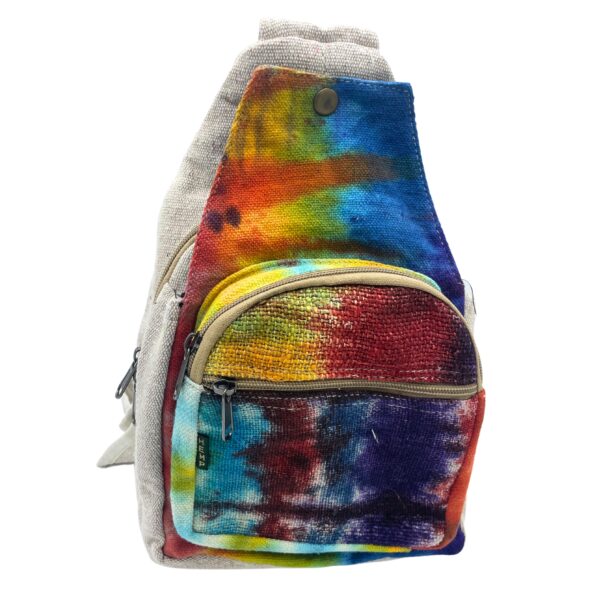 Torba na Ramię typu Sling z Konopi - Tiedye