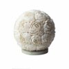Boho Lampa z Muszelek Morskich – Różowa Kula – 15 cm