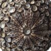 Boho Lampa z Muszelek Morskich – Czekoladowa Skręcona Kula – 15 cm - obrazek 5
