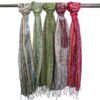 Indyjskie Szale Boho - 50x180cm - Losowe Odcienie Zieleni