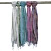 Indyjskie Szale Boho - 50x180cm - Losowe Kolory ze Złotą Nitką