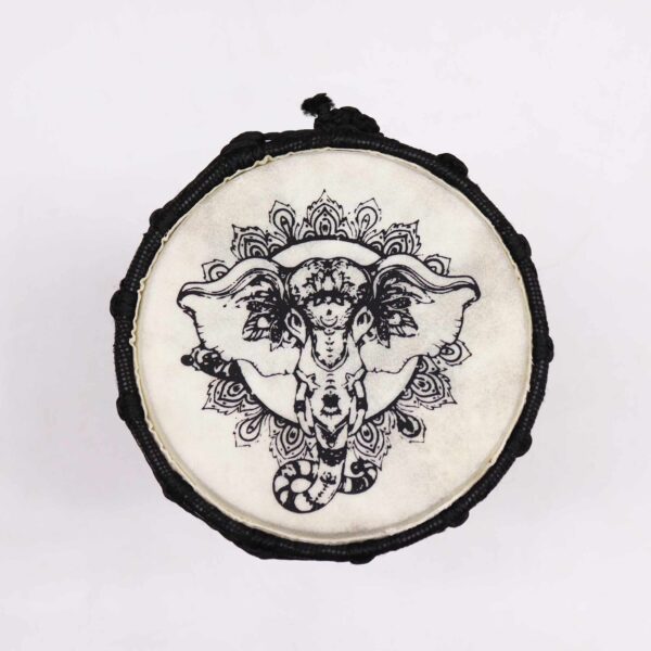 Ręcznie Wykonany Bęben Djembe o Szerokiej Górze - 20 cm - obrazek 2
