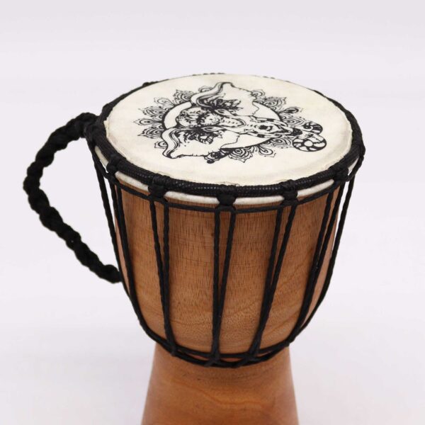 Ręcznie Wykonany Bęben Djembe o Szerokiej Górze - 20 cm - obrazek 3