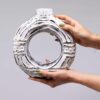 Wazon Okrągły typu Donut – Kremowy 23 cm - obrazek 3