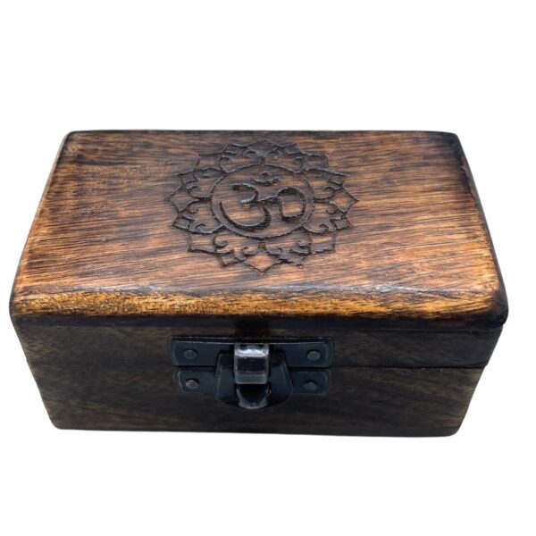 Drewniane Pudełko na Tabletki 9x5x4 cm - Rzeźbione Wzory - obrazek 5
