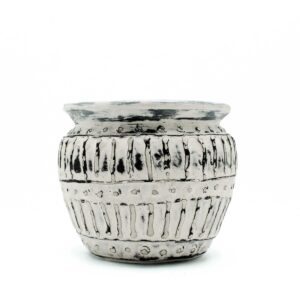 Grecka Doniczka Glazurowana – Kremowa 12 cm