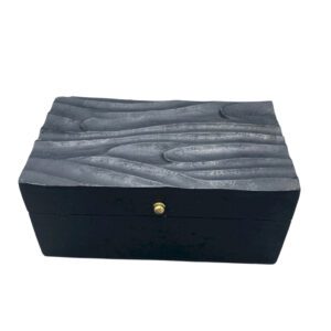 Vintage Deco - Wielofunkcyjne Pudełko 22x12x10 cm - Czarne Wiry