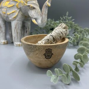 Drewniana Misa do Okadzania i Ofiar – Hamsa – 12x7 cm