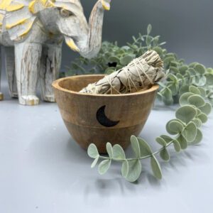 Drewniana Misa do Okadzania i Ofiar – Potrójny Księżyc – 12x7 cm