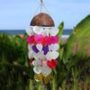 Wiatrowe dzwonki z kokosa i capizu – Duże serca – 40 cm - obrazek 3