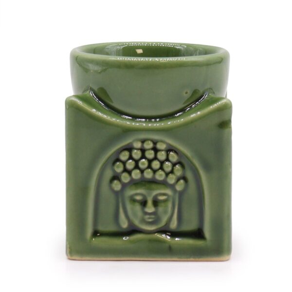 Kwadratowy Kominek Buddha – Ciemny Jadeit