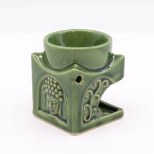 Kwadratowy Kominek Buddha – Ciemny Jadeit