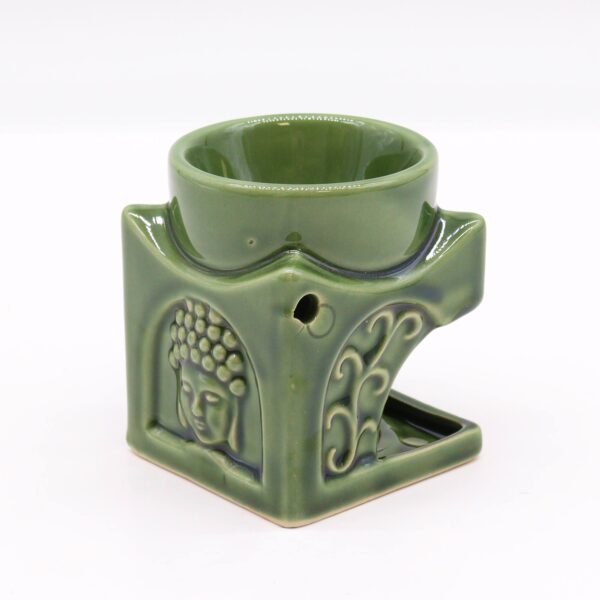 Kwadratowy Kominek Buddha – Ciemny Jadeit - obrazek 2