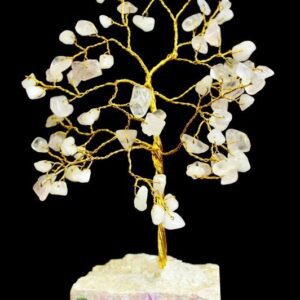 Drzewko z Kamieni – Kwarc Różowy – 80 Kamieni