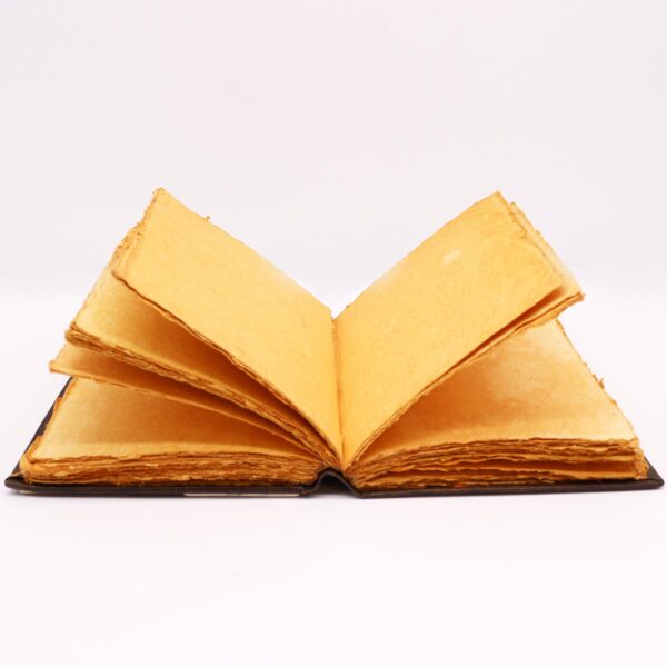 Heafty Brown Tan Book - Zinc Rose Decor - 200 Deckle Edges Pages - 26x18cm - obrazek 4