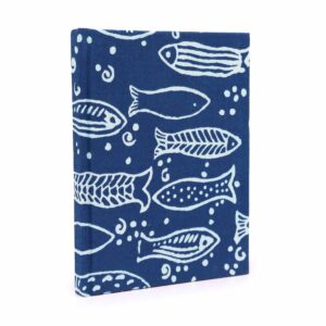 Notes w Bawełnianej Oprawie 20x15 cm - 96 stron - Indygo Ryby